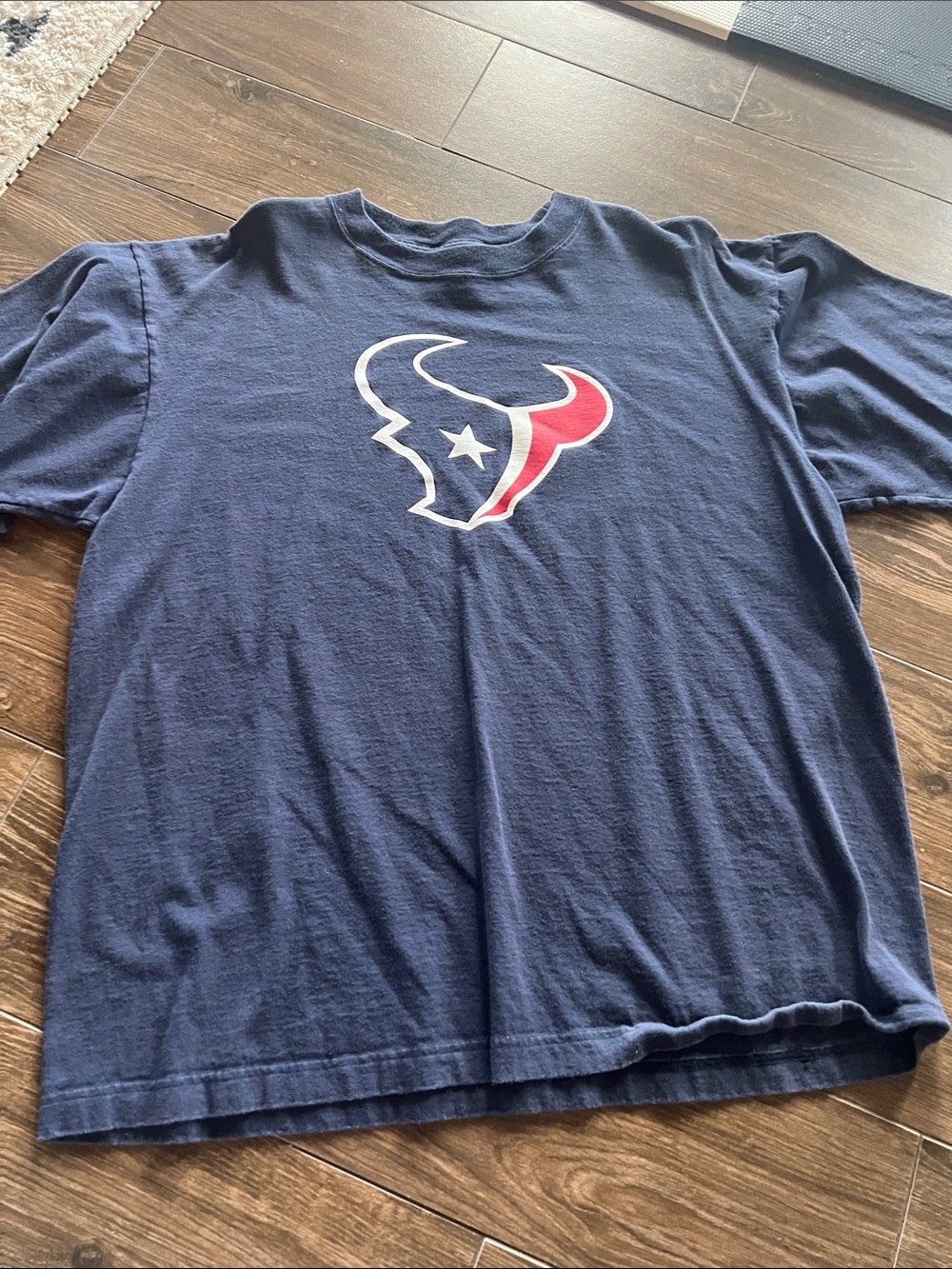 Reebok Navy Short Sleeve Tee with Red & White Team Logo